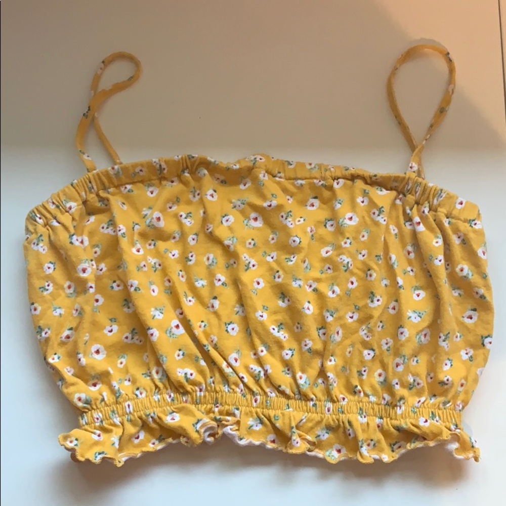 Pacsun floral crop tank